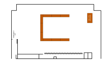 room schematic in "U" shape