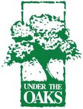 Under the Oaks logo with green tree