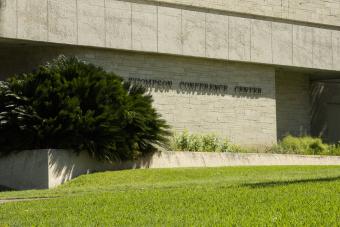 Thompson Conference Center building exterior with building sign