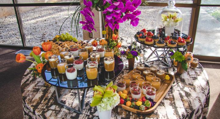 colorful dessert table